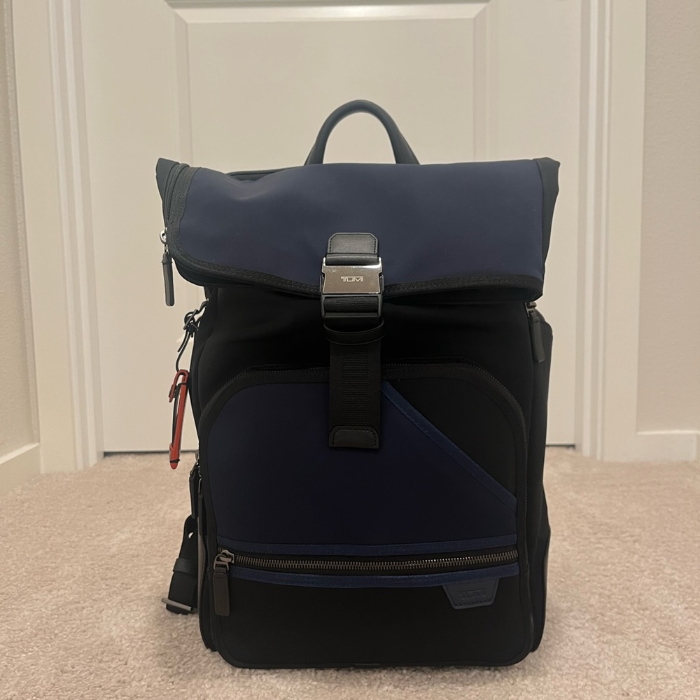 Tumi Harrison Osborn Roll Top Backpack (Navy)